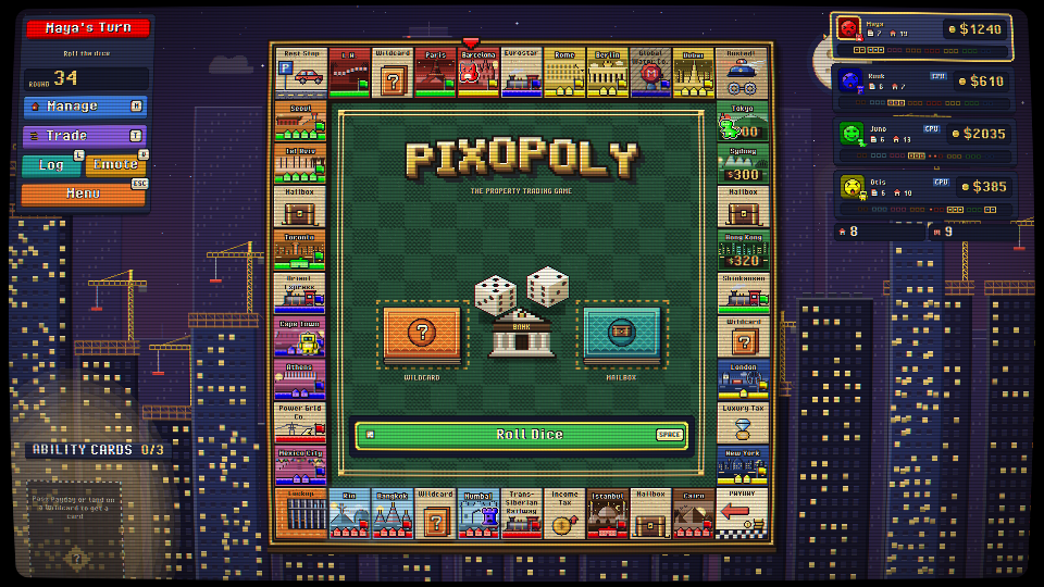 Screenshot: board city