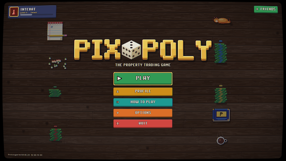 Screenshot: menu