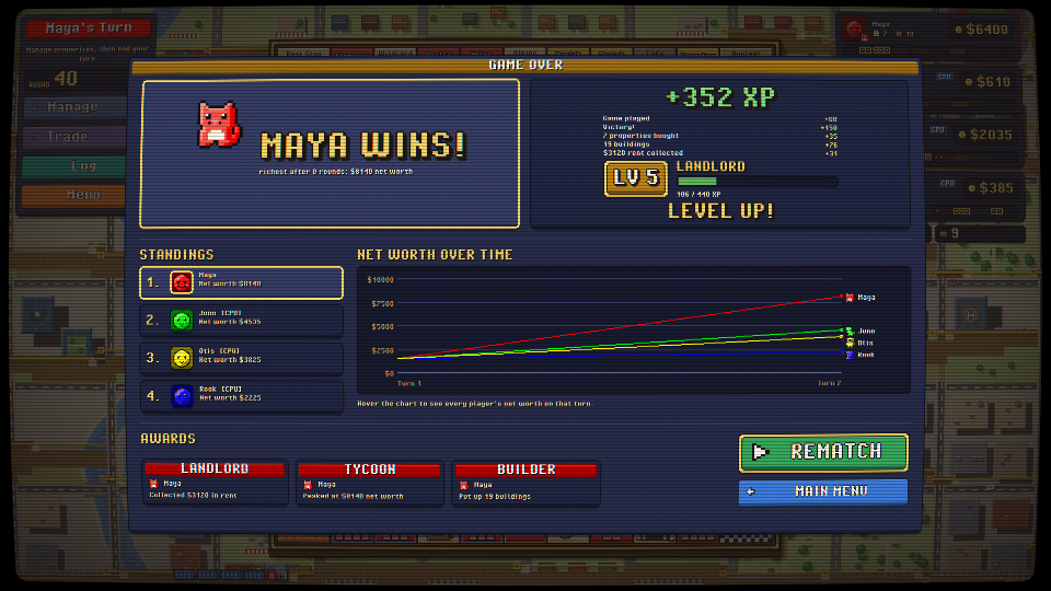 Screenshot: results