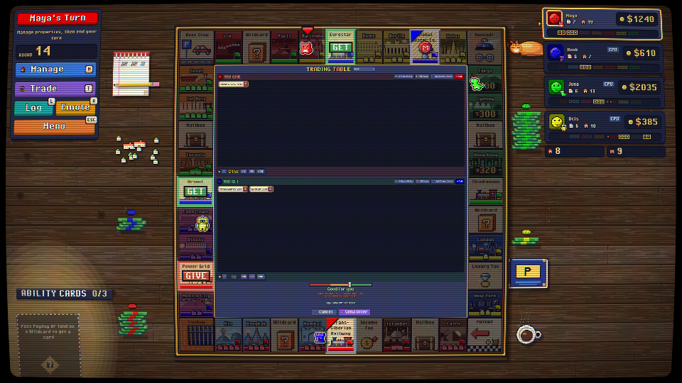 Screenshot: trade